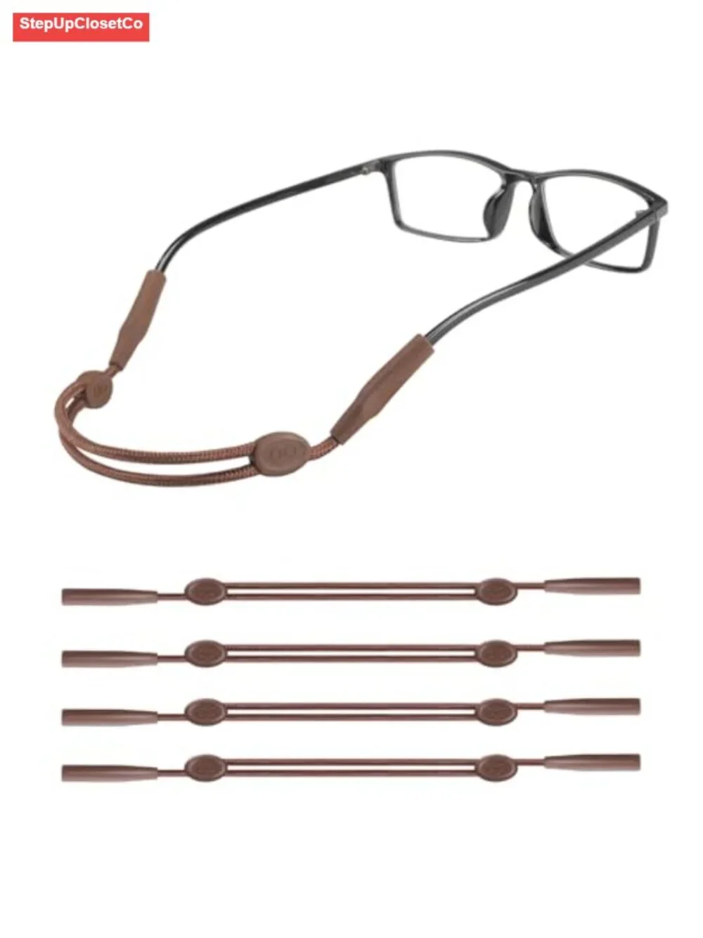 Adjustable No Tail Eyeglasses Strap Holder - Nylon